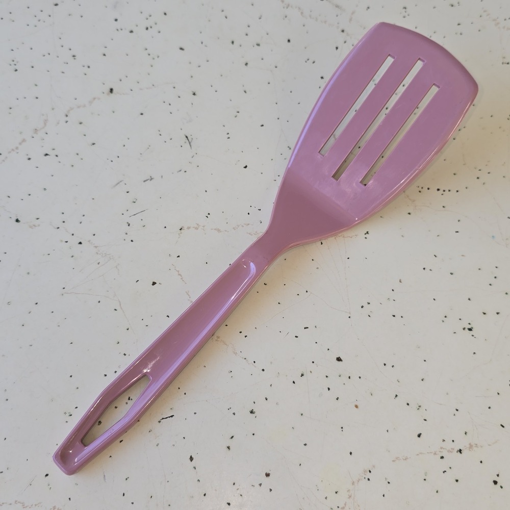 Vintage King Kraft Mauve Pink  Nylon Plastic 3 Slot Spatula Cottagecore Cabin